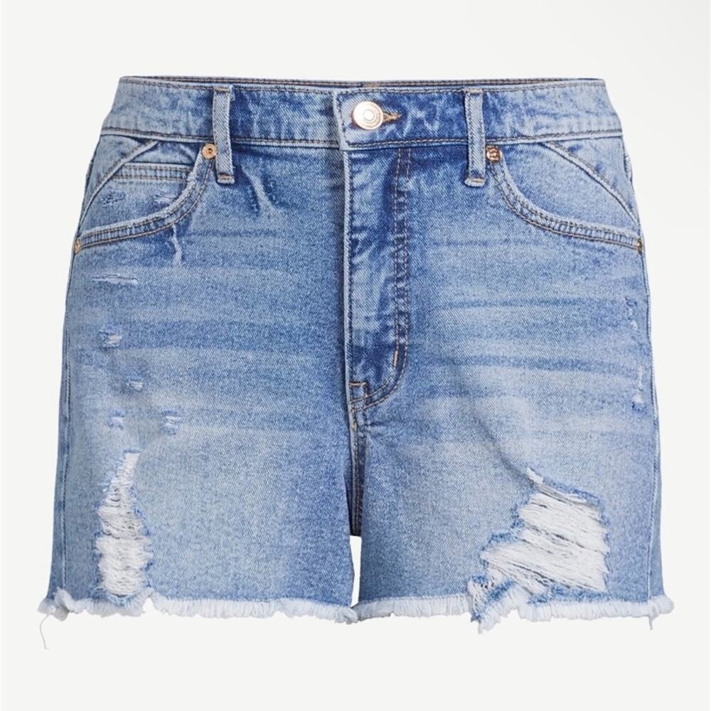 Sofia Jeans Women' Super High RiseFray Hem Shorts Size 16 - Picture 2 of 5